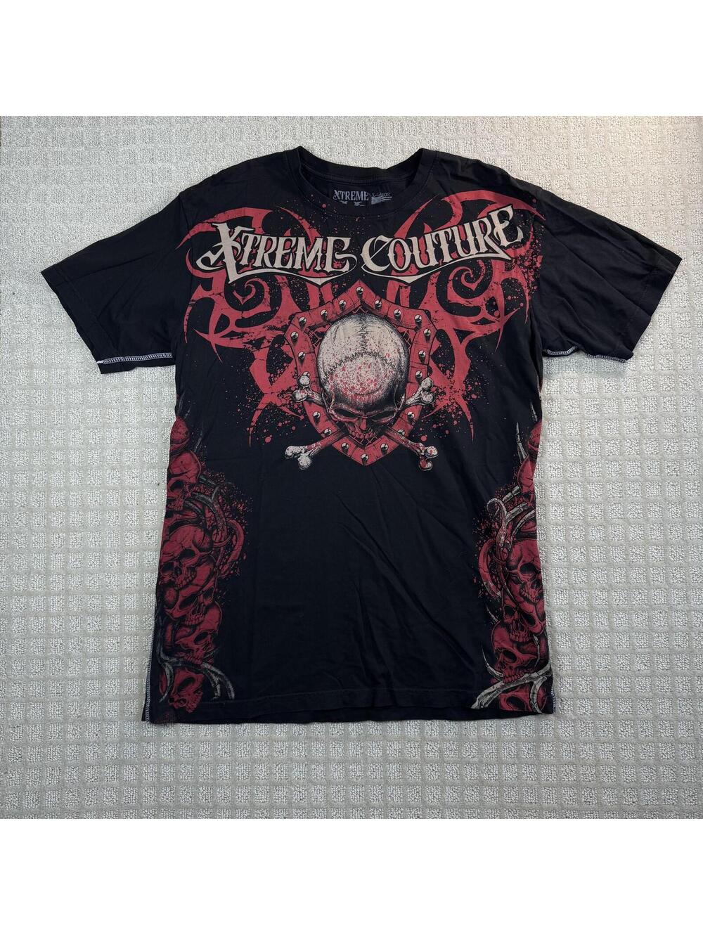 Xtreme Couture Skull Graphic T Shirt MMA Y2K XL